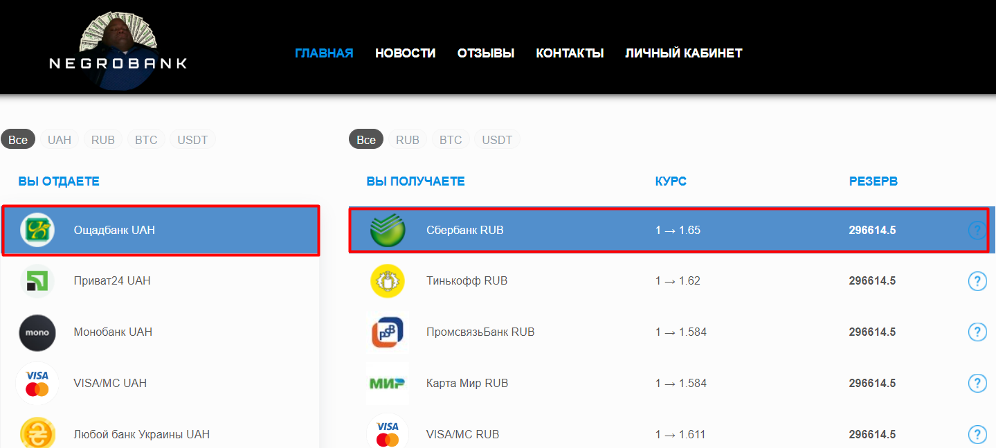 Онлайн обменник гривна-рубль