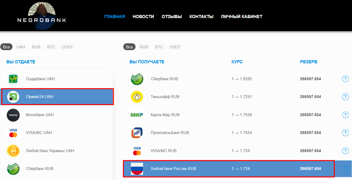 Продать гривну Приват24 в онлайн обменник